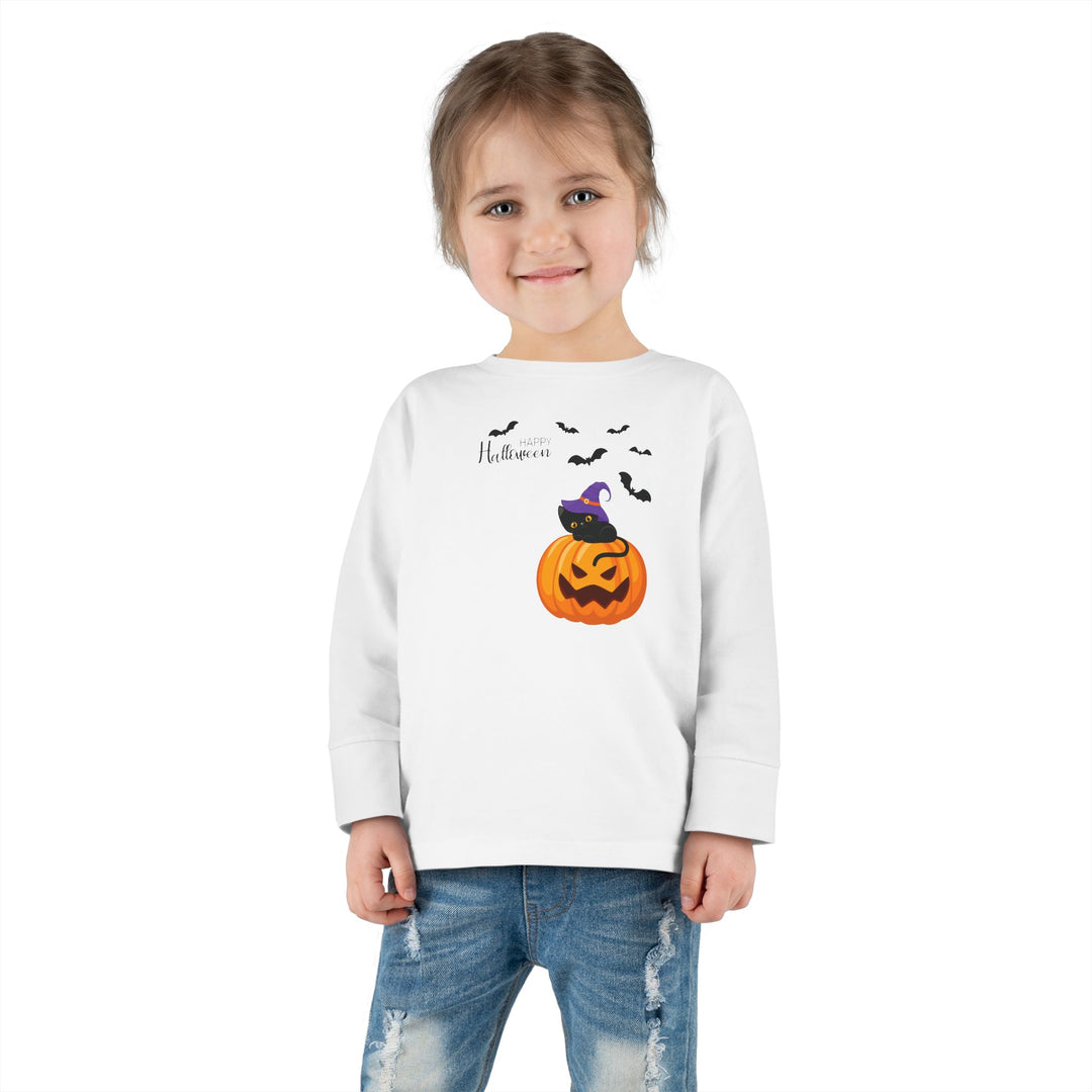 Cat-O-Lantern Toddler Long Sleeve Tee