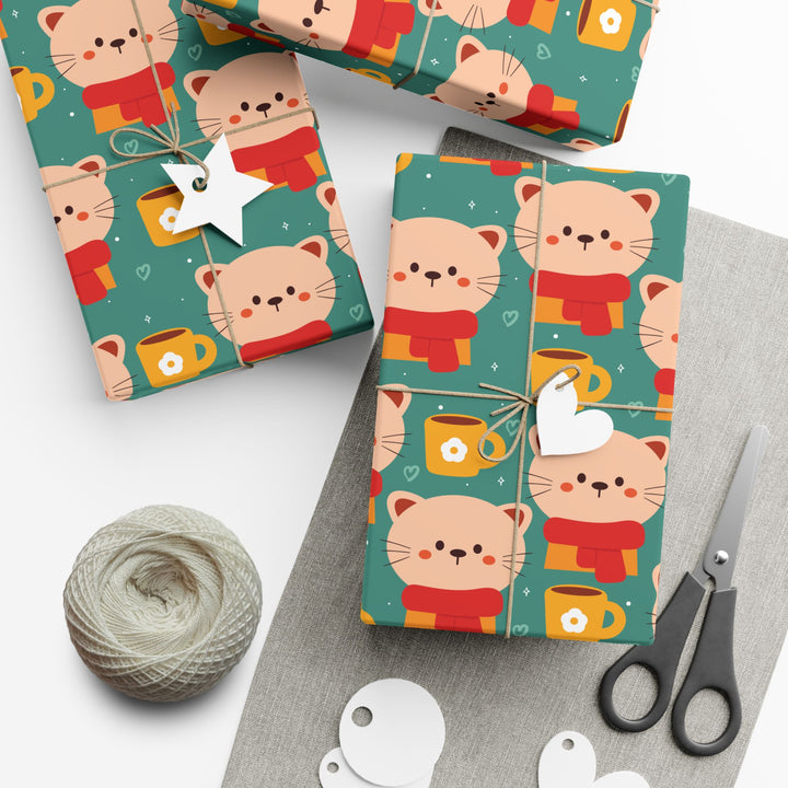 Cats in Scarves Gift Wrap