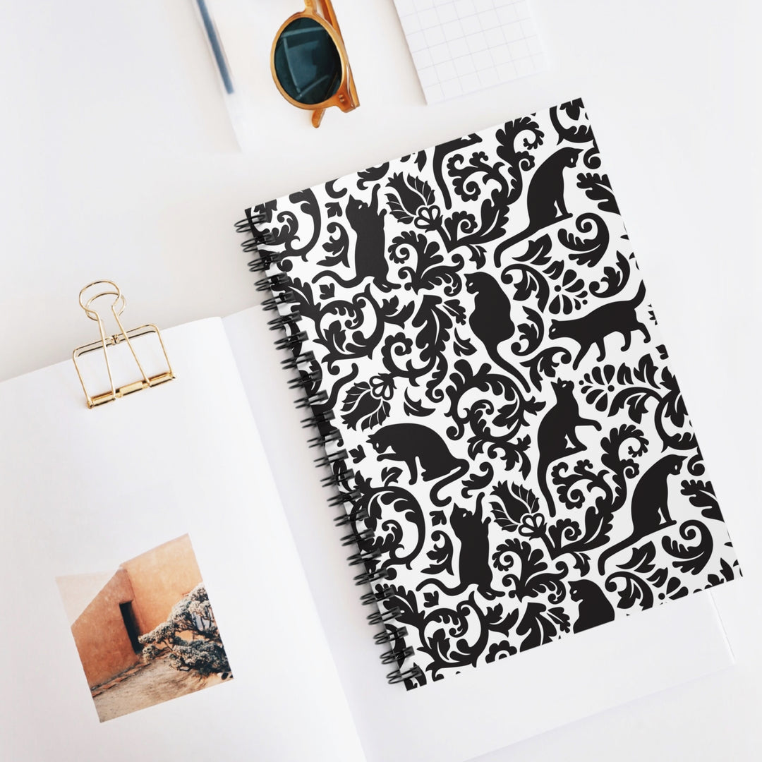 Toile Cat Spiral Notebook