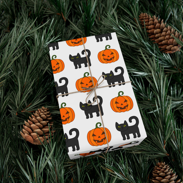 Pumpkin Pawprints Gift Wrap
