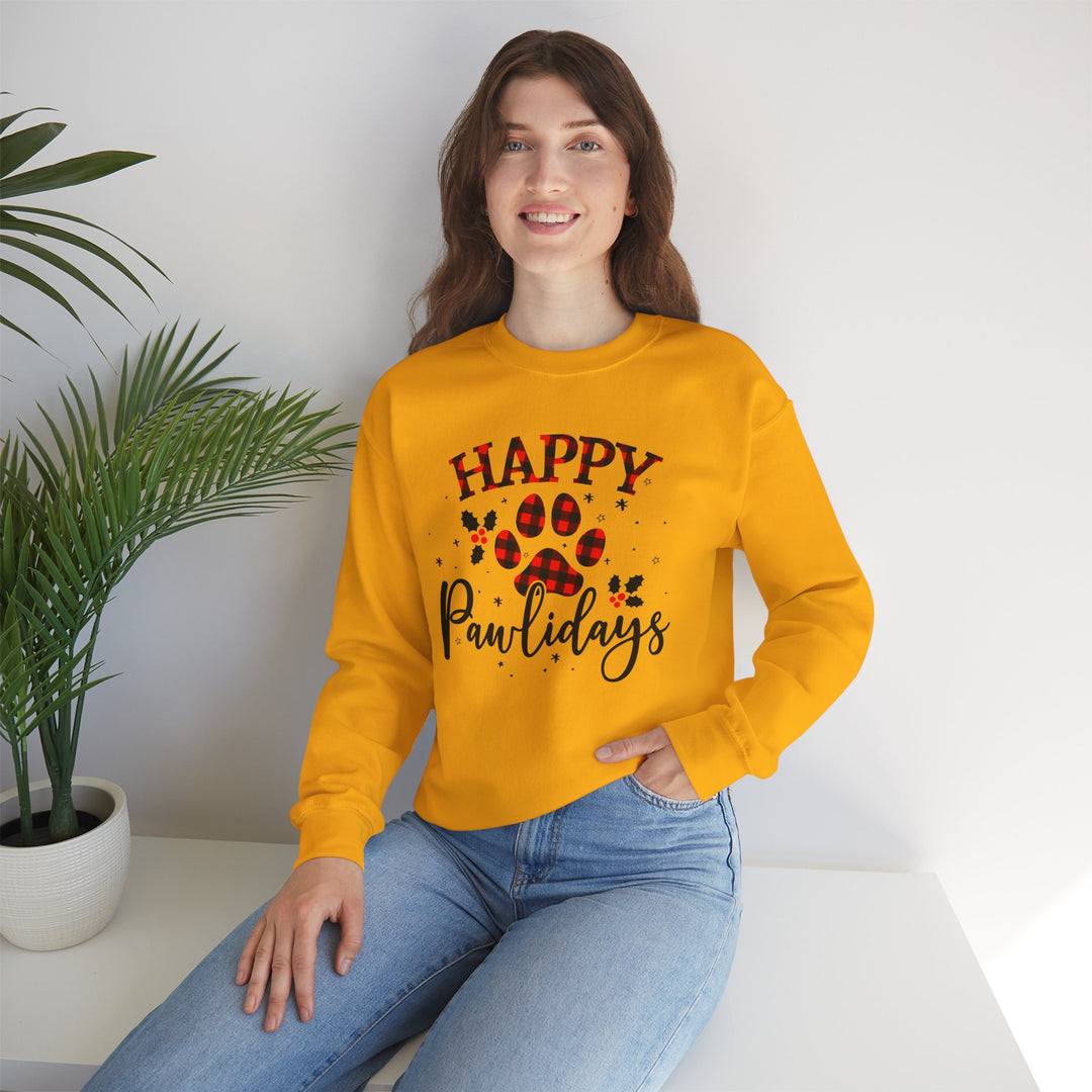 Happy Pawlidays Unisex Crewneck Sweatshirt