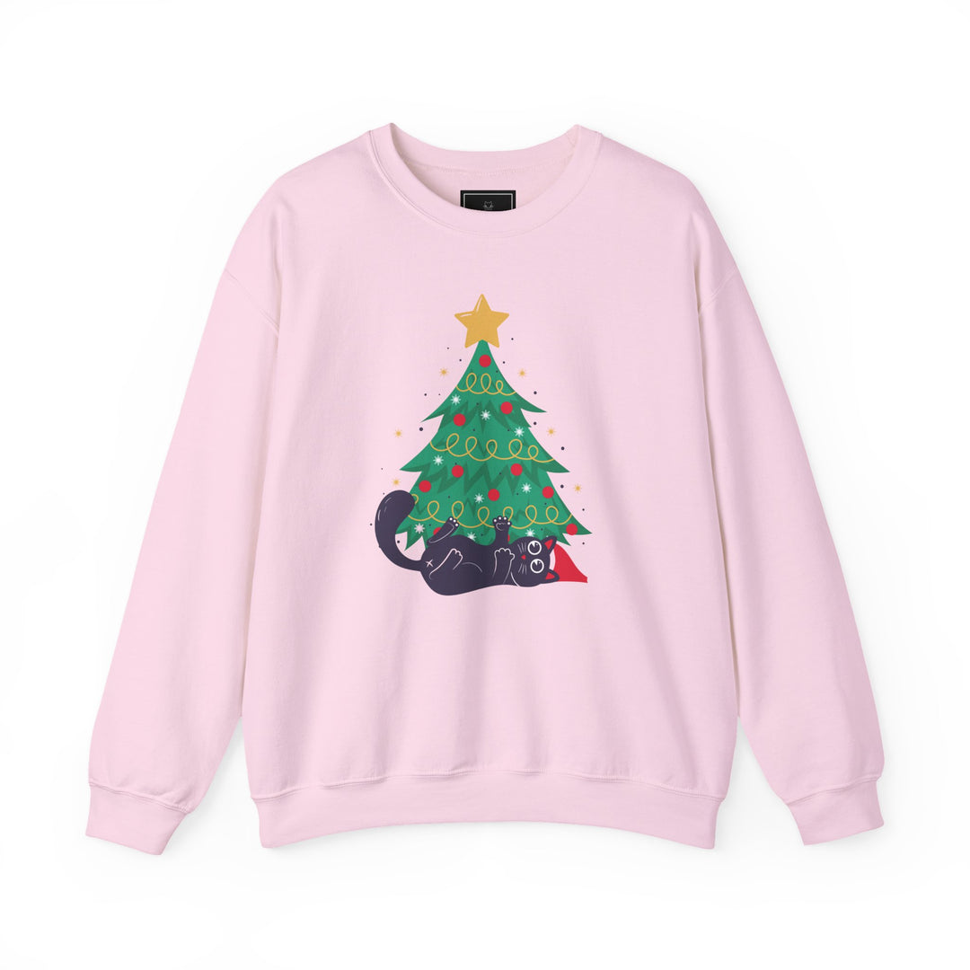 Mischievous Christmas Kitty Crewneck Sweatshirt