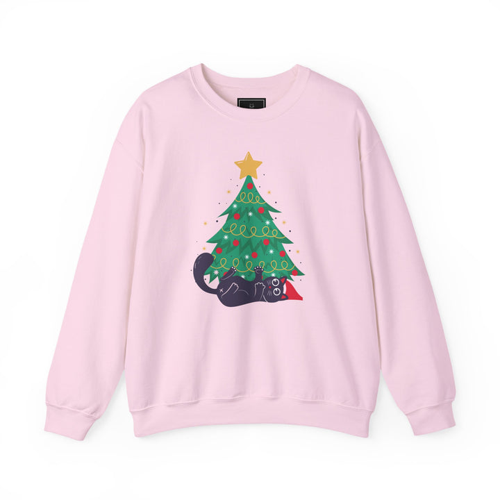 Mischievous Christmas Kitty Crewneck Sweatshirt