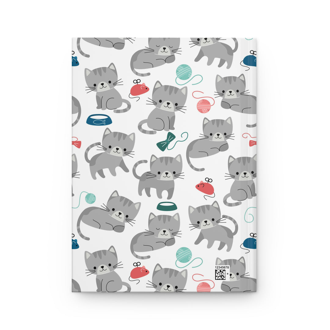 Playful Gray Kitten Hardcover Journal