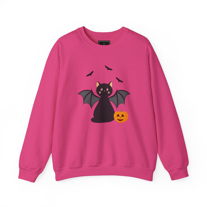 Bat Cat Halloween Crewneck Sweatshirt