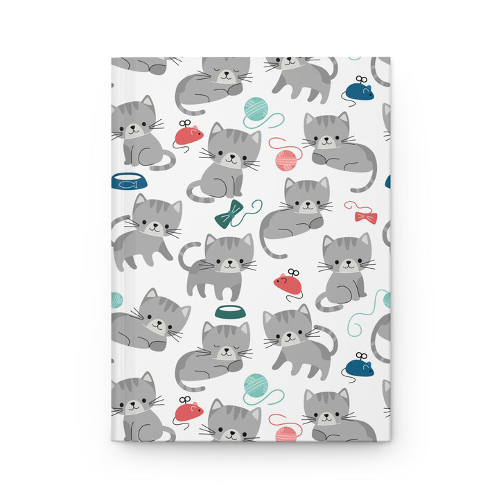Playful Gray Kitten Hardcover Journal