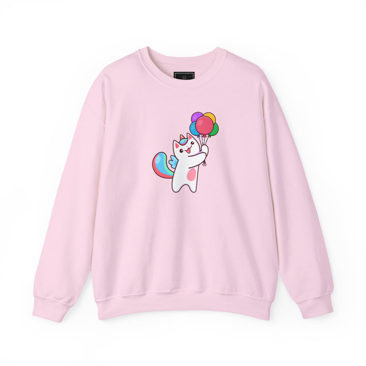 Caticorn and Balloons Unisex Crewneck Sweatshirt