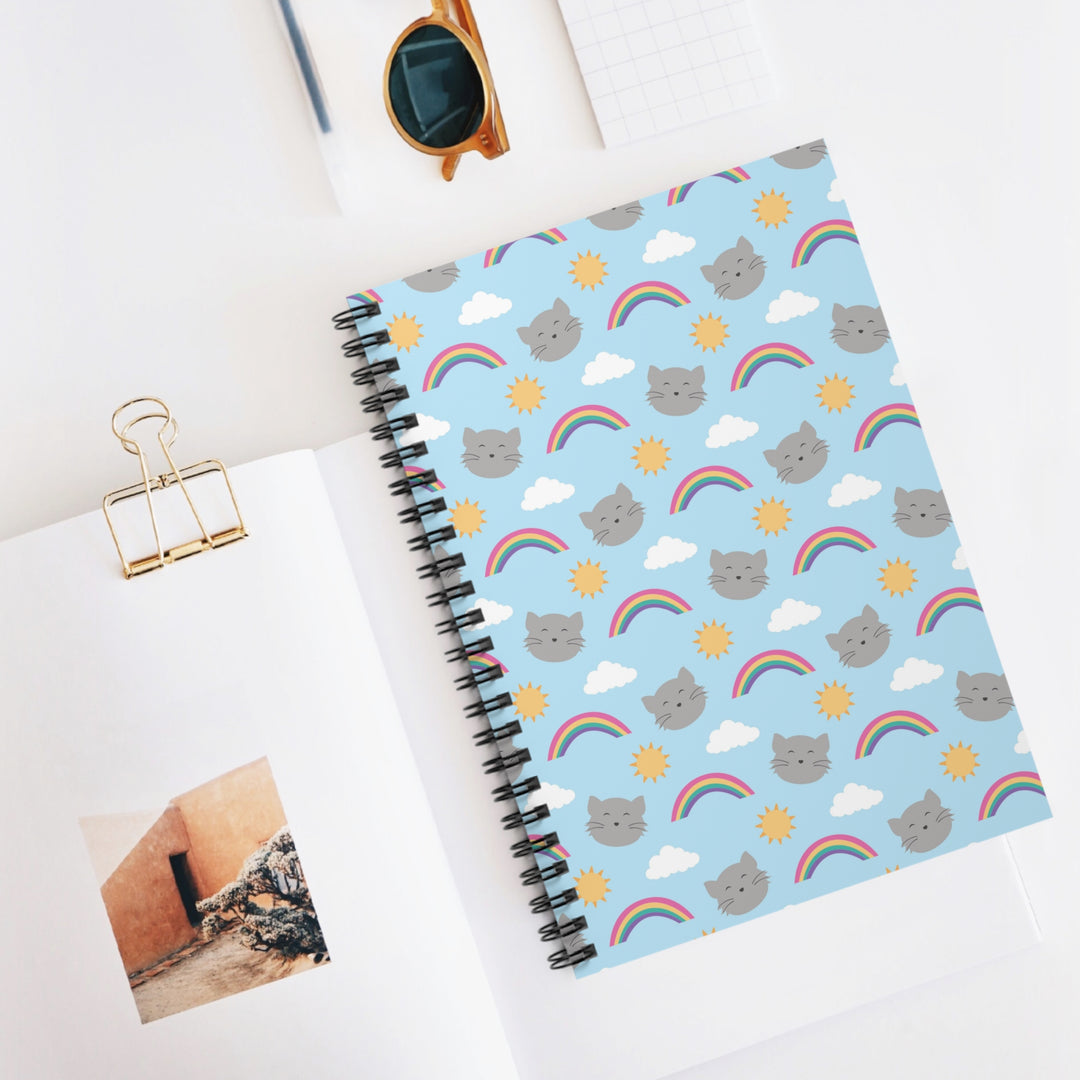 Blue Sky Kitty Spiral Notebook