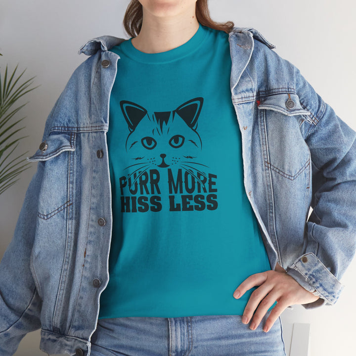 Purr More Hiss Less Cotton Tee