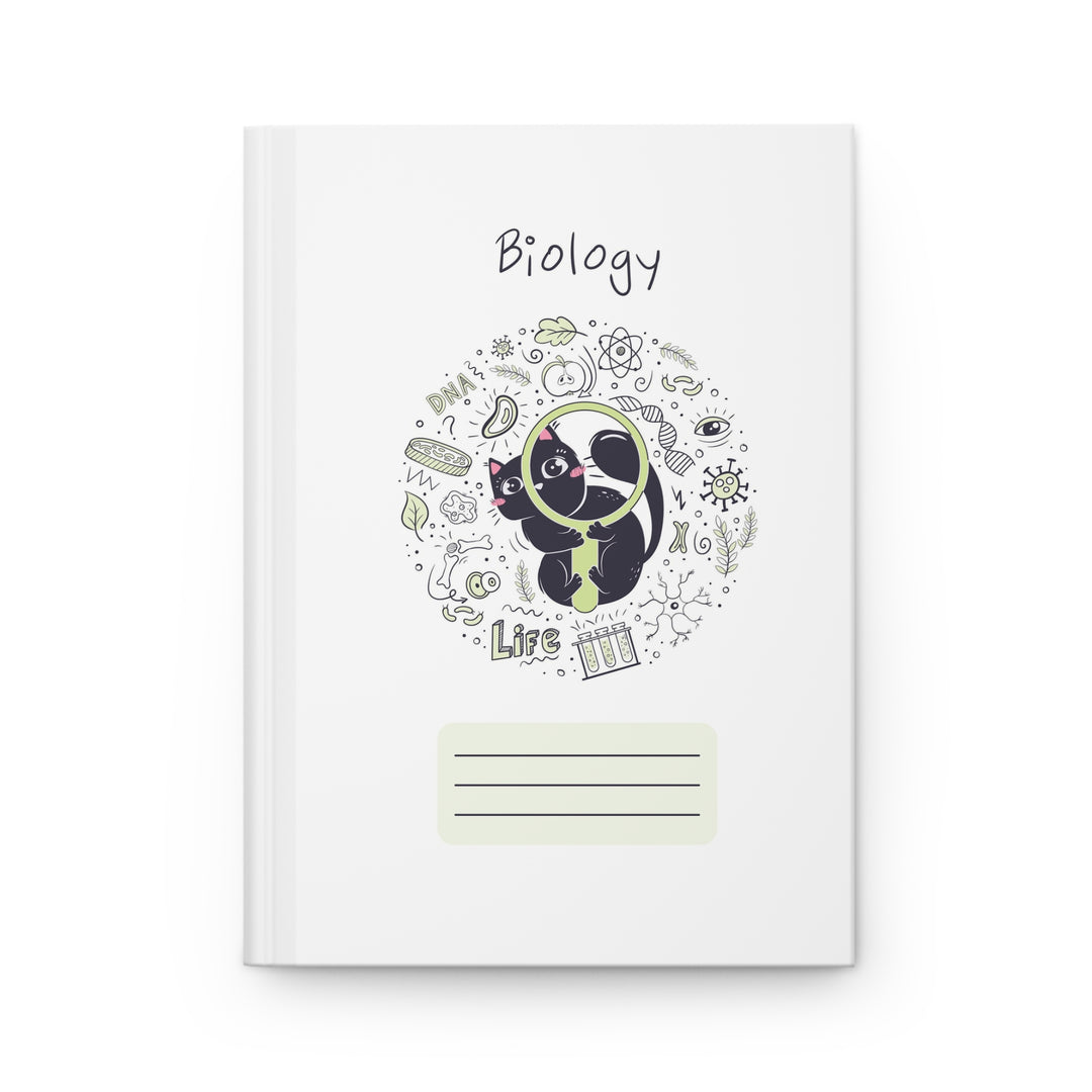 Biology Cat Hardcover Journal