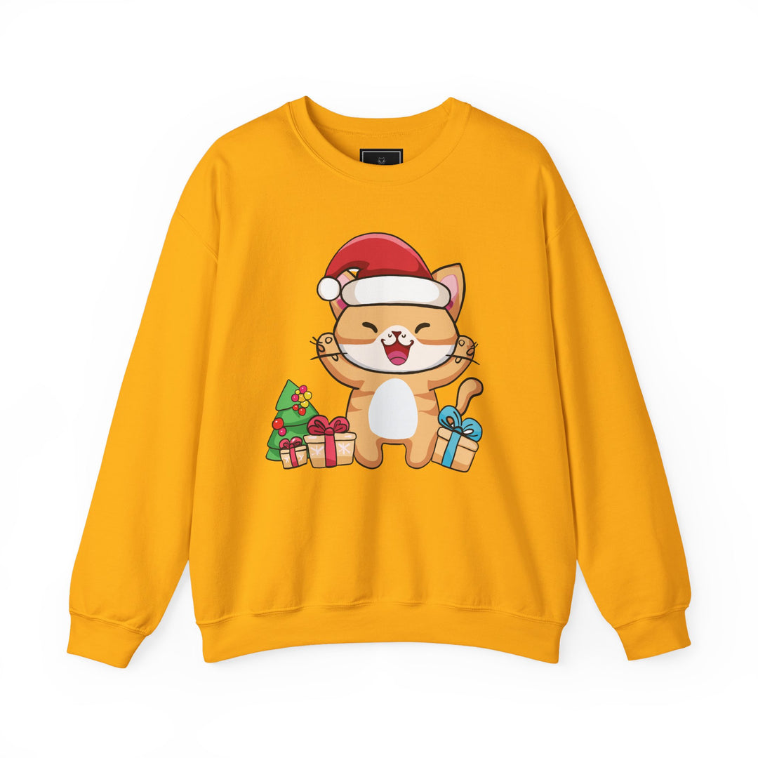 Happy Santa Cat Crewneck Sweatshirt