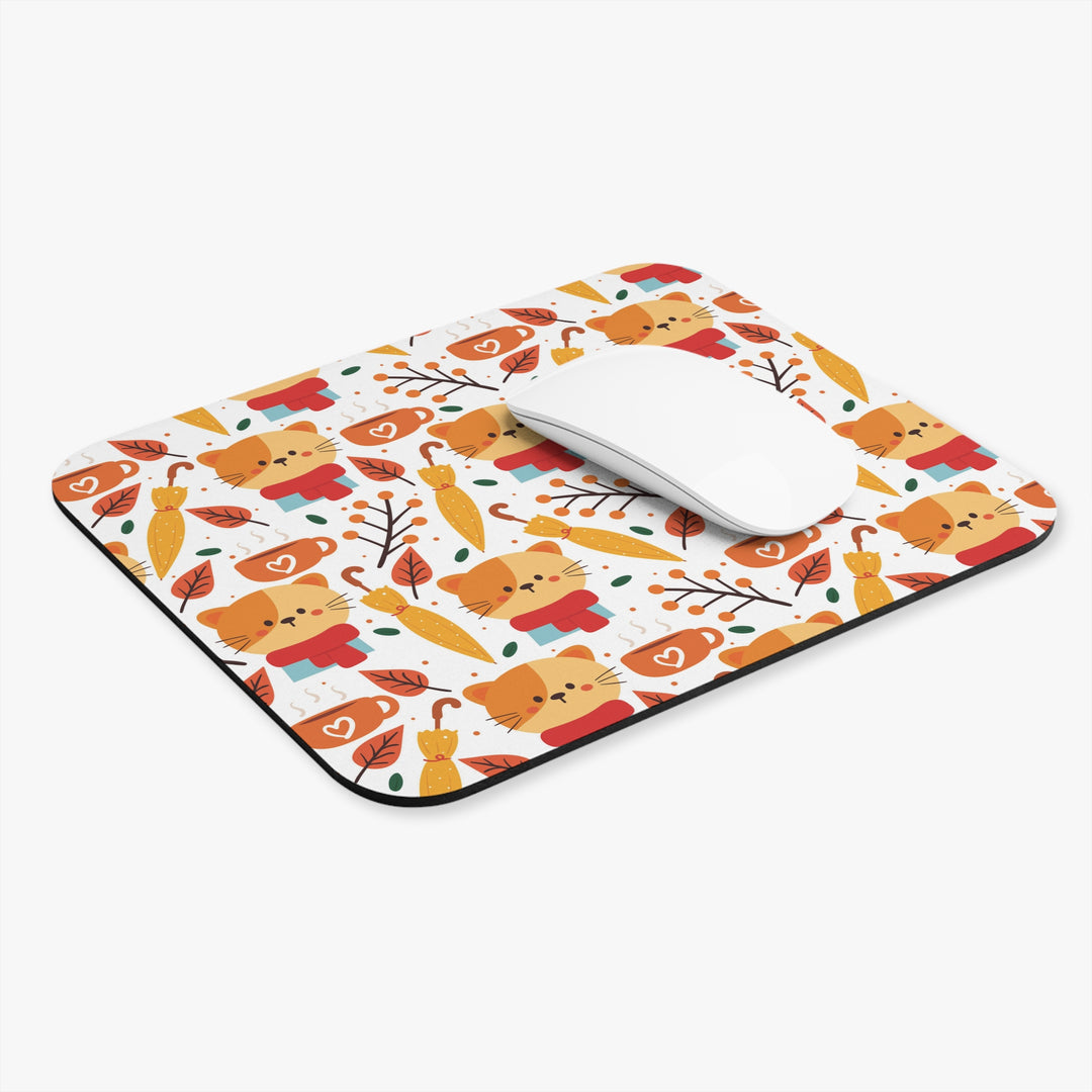 Fall Cat Mouse Pad