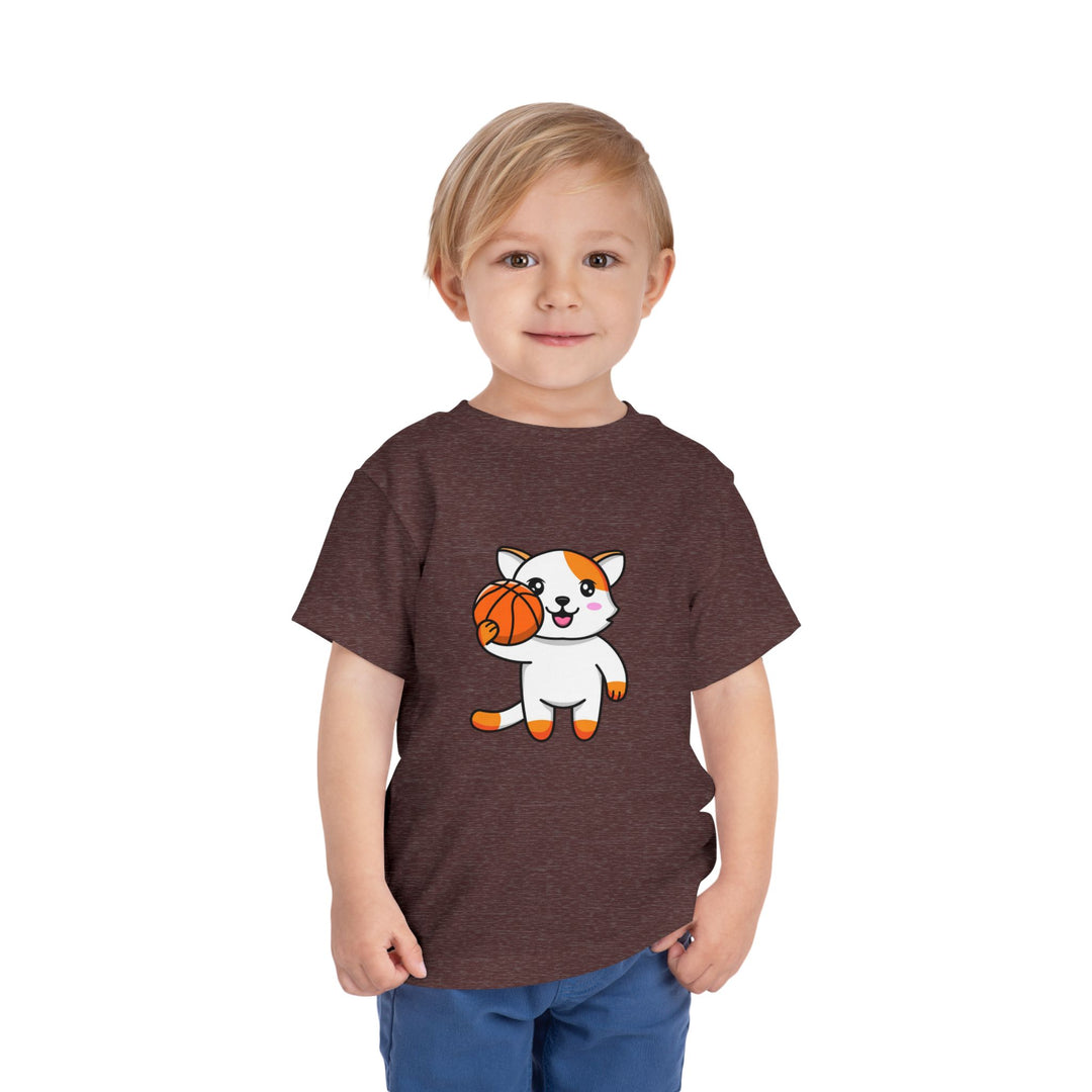 Basketball Cat Toddler Tee