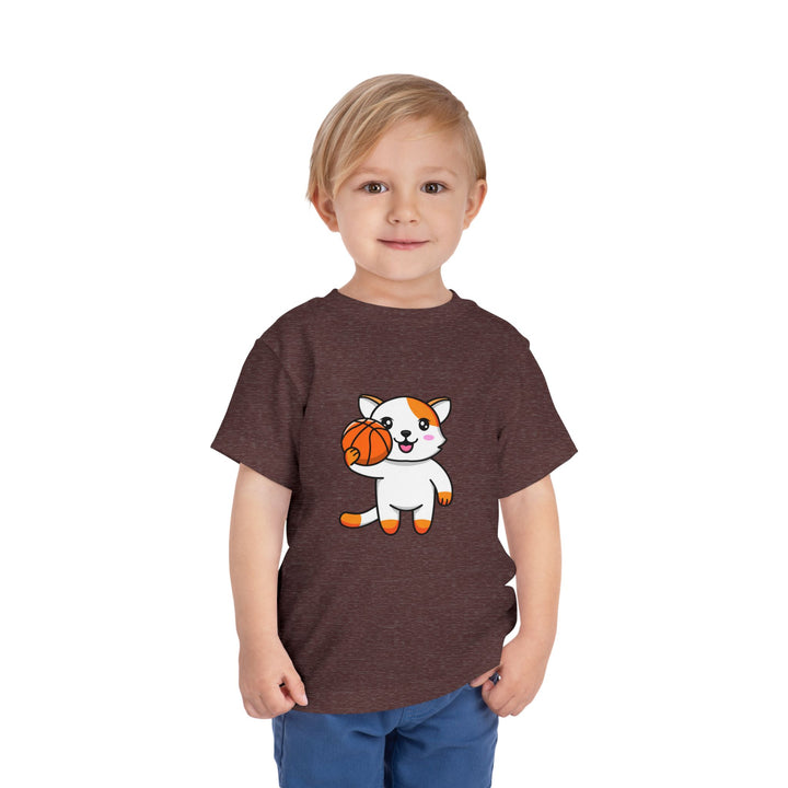 Basketball Cat Toddler Tee