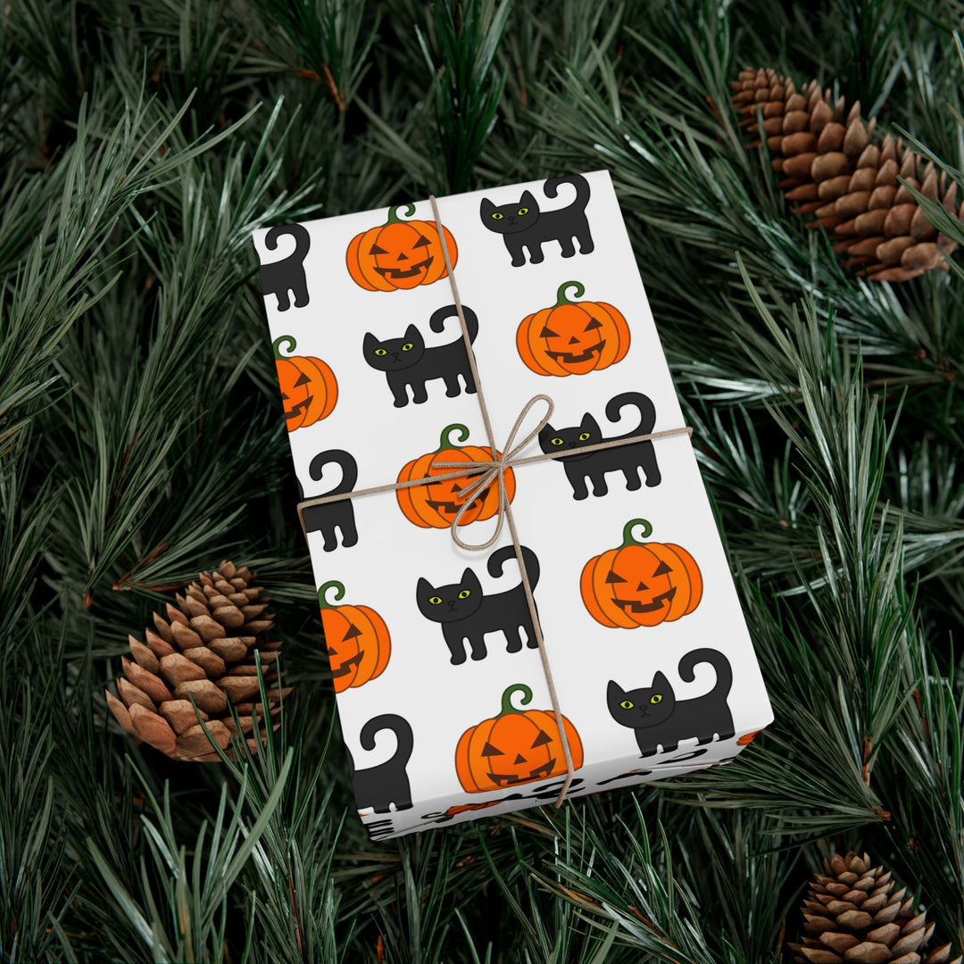 Pumpkin Pawprints Gift Wrap