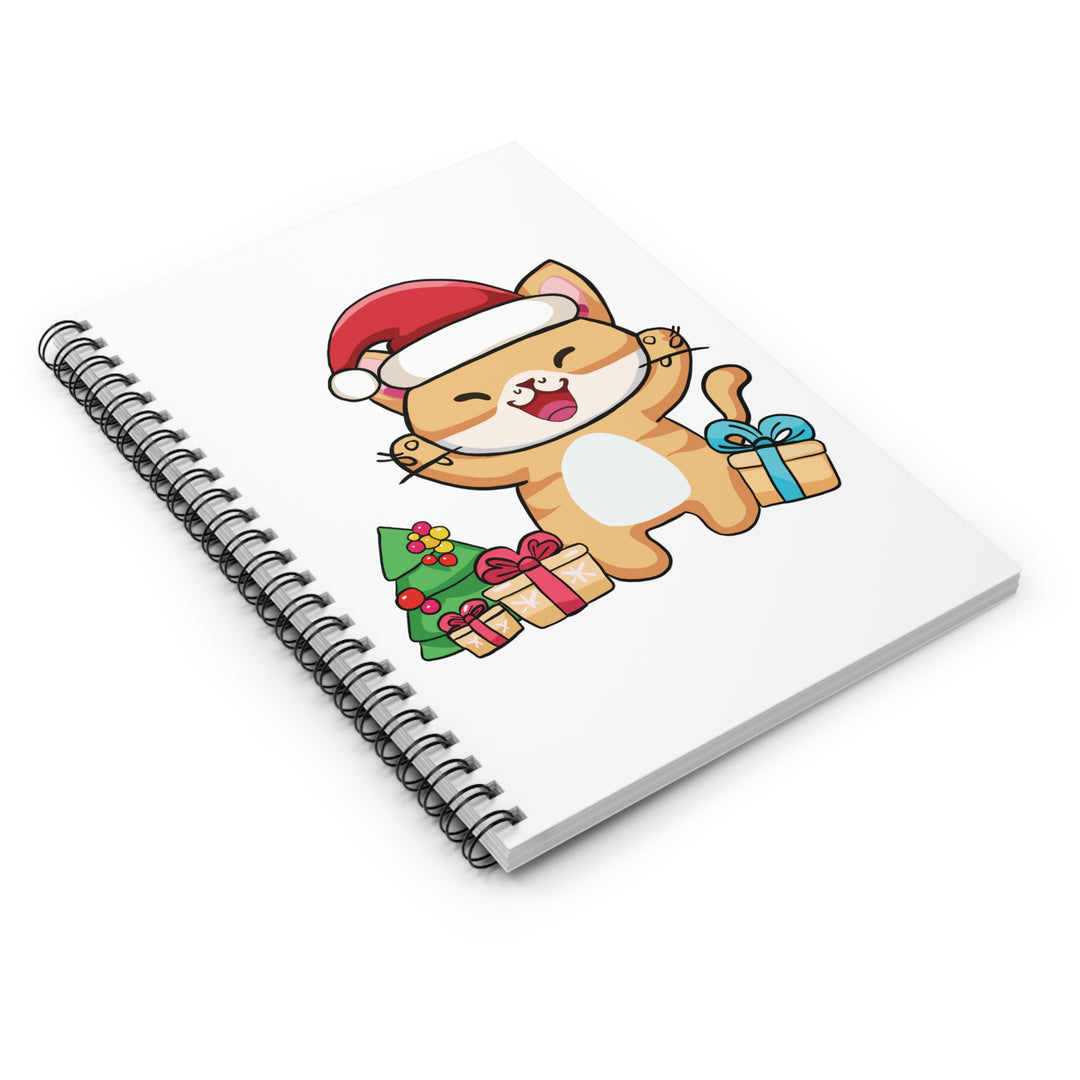 Happy Santa Cat Spiral Notebook