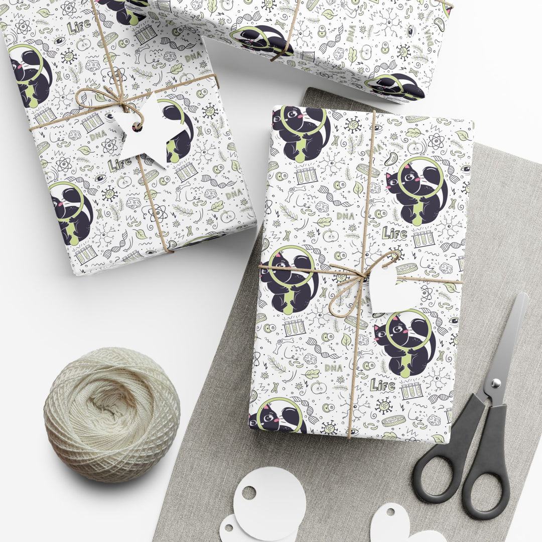 Biology Cat Gift Wrap