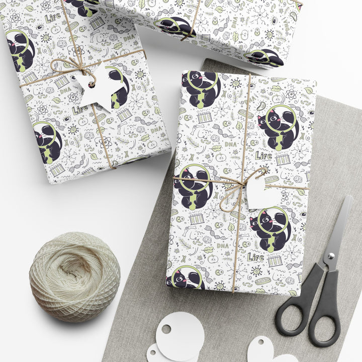 Biology Cat Gift Wrap