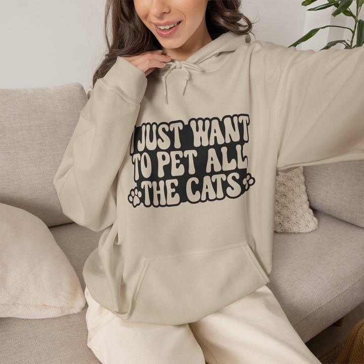 Pet All The Cats Hooded Sweatshirt