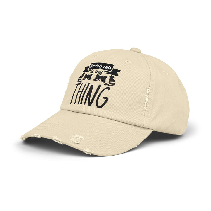 Saving Cats Unisex Distressed Hat