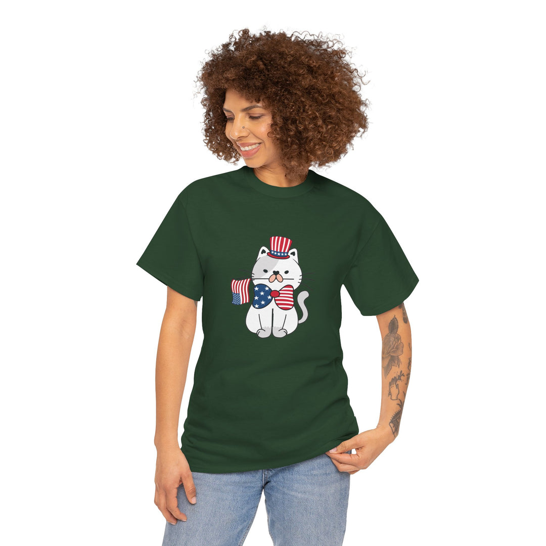Patriotic Cat Cotton Tee