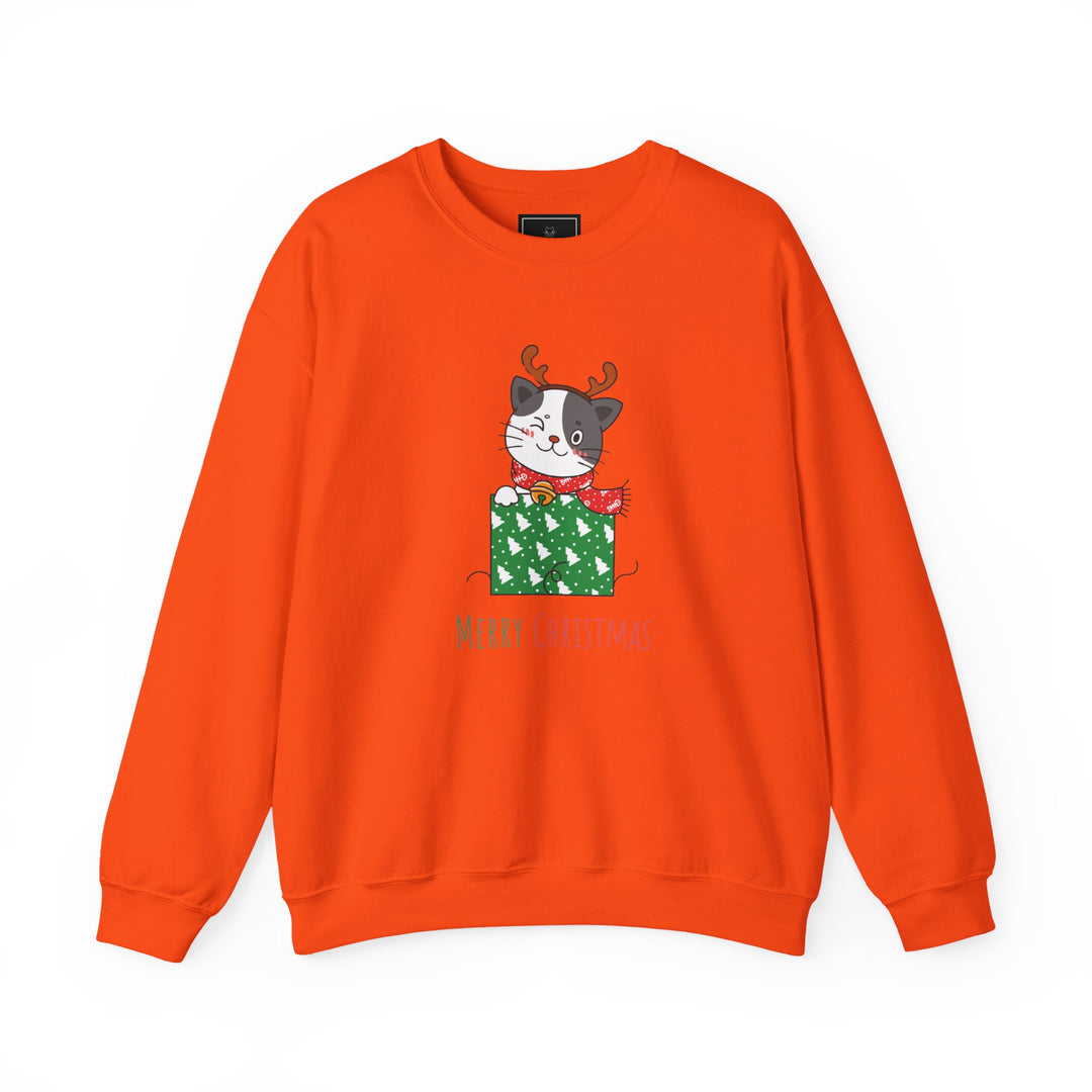 Gift Wrapped Cat Crewneck Sweatshirt