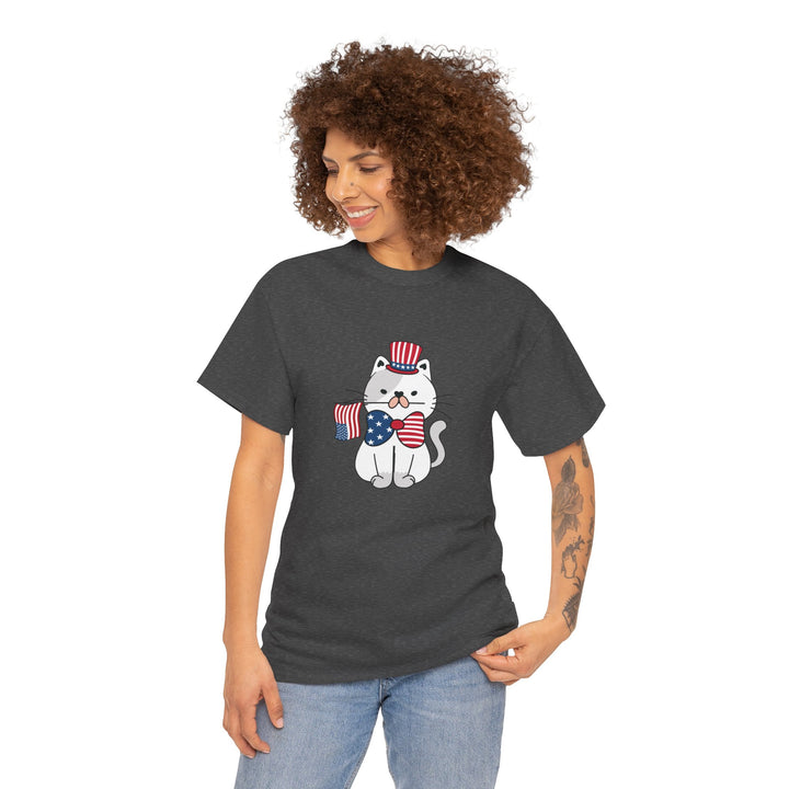 Patriotic Cat Cotton Tee