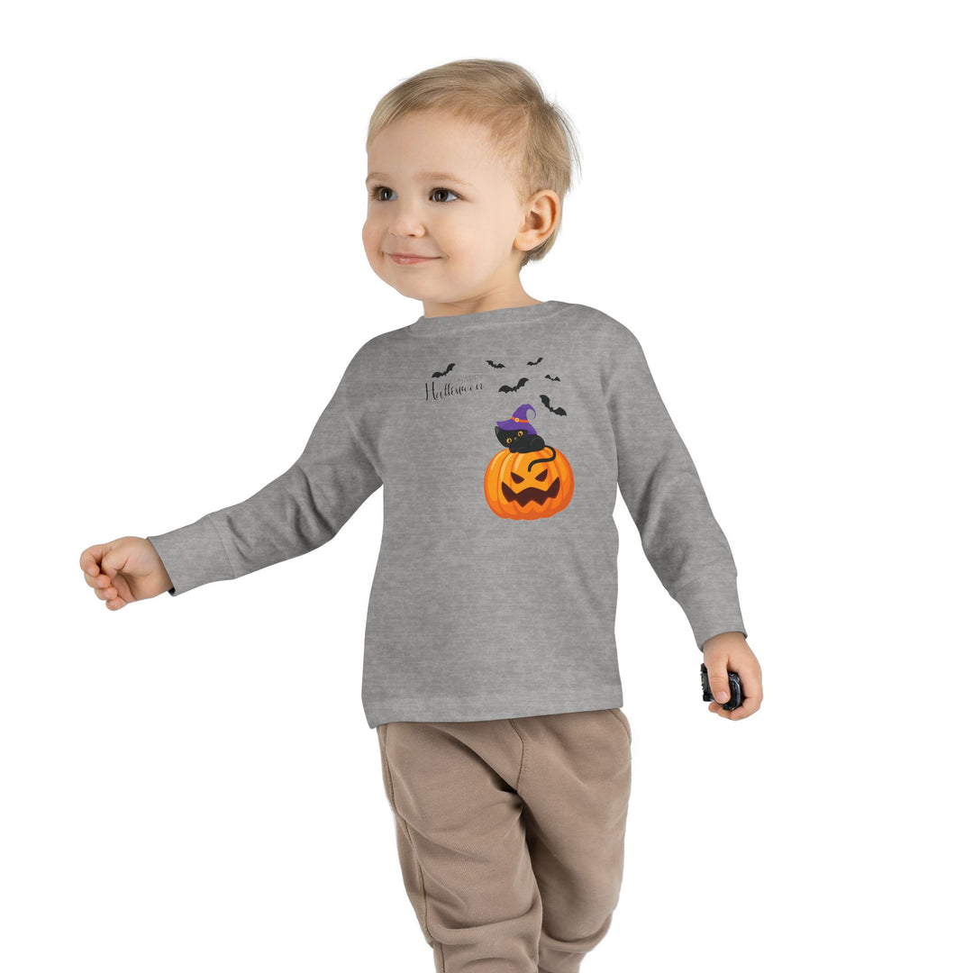 Cat-O-Lantern Toddler Long Sleeve Tee