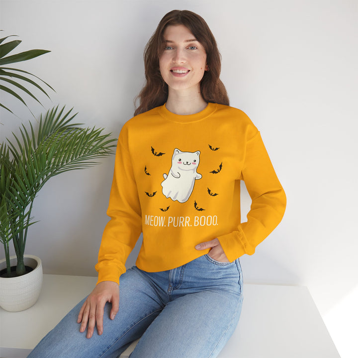 Meow. Purr. Boo. Unisex Crewneck Sweatshirt