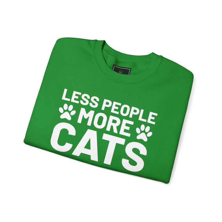 Less People More Cats Crewneck Sweatshirt