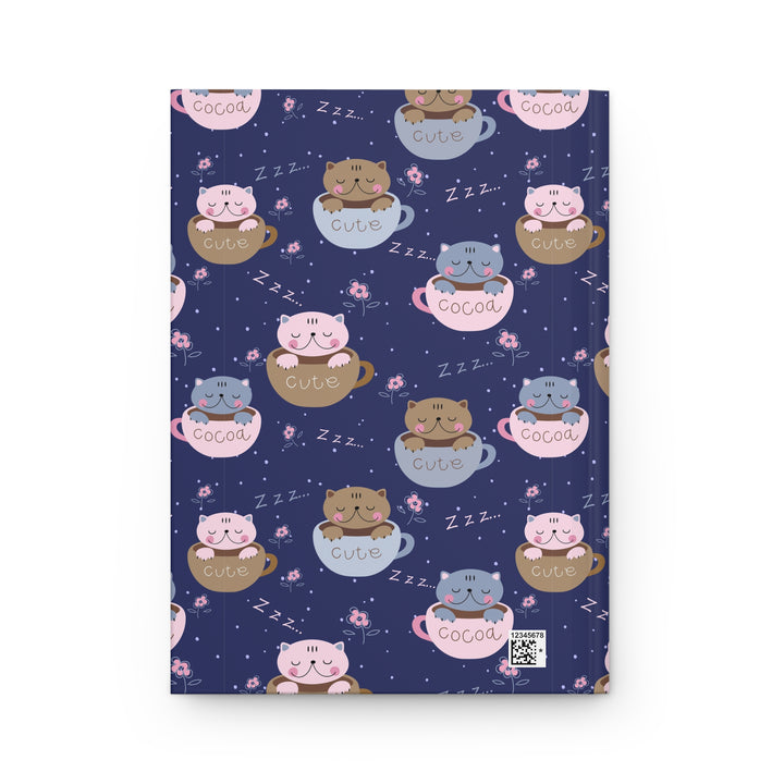 Coffee Lover Cat Hardcover Journal