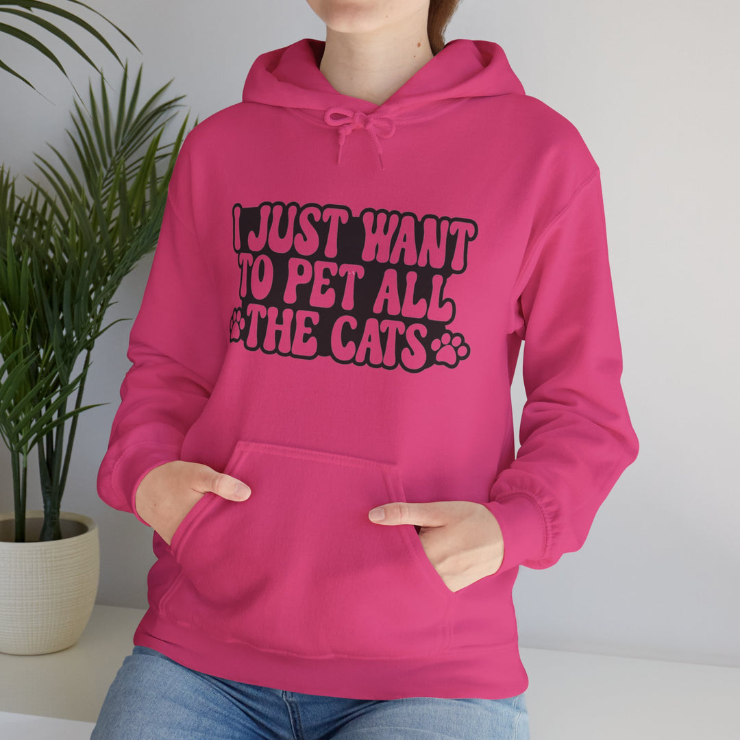 Pet All The Cats Hooded Sweatshirt