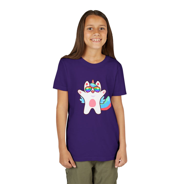 Caticorn Party Time Youth Short Sleeve Tee