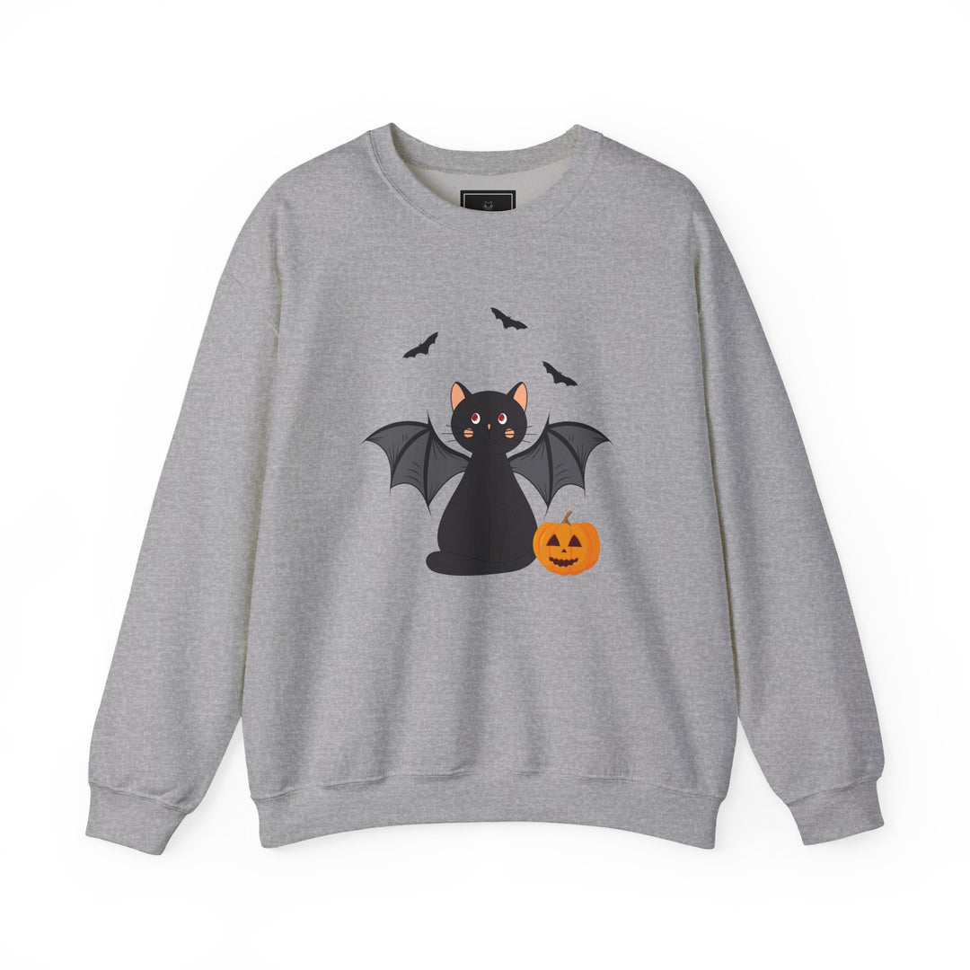 Bat Cat Halloween Crewneck Sweatshirt