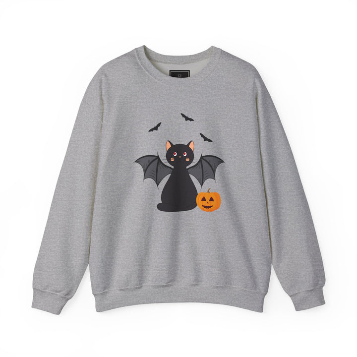 Bat Cat Halloween Crewneck Sweatshirt