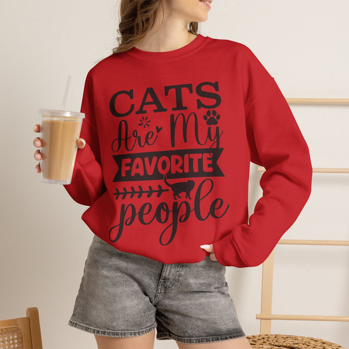 Cats Are My Favorite People Crewneck Sweatshirt