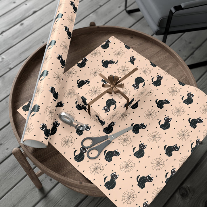 Spiderweb Cat Gift Wrap