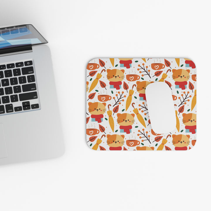 Fall Cat Mouse Pad