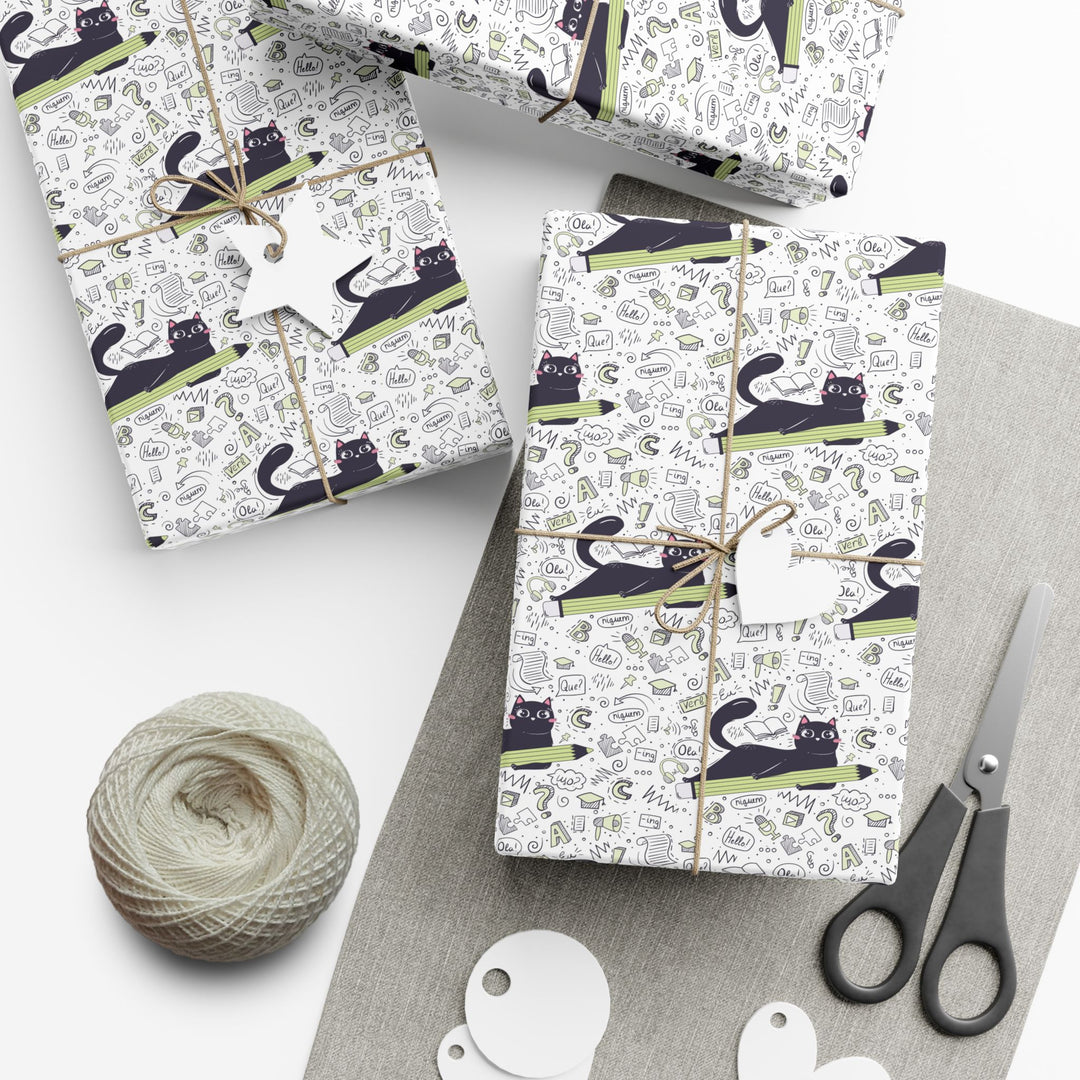 Language Cat Gift Wrap