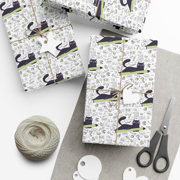 Language Cat Gift Wrap