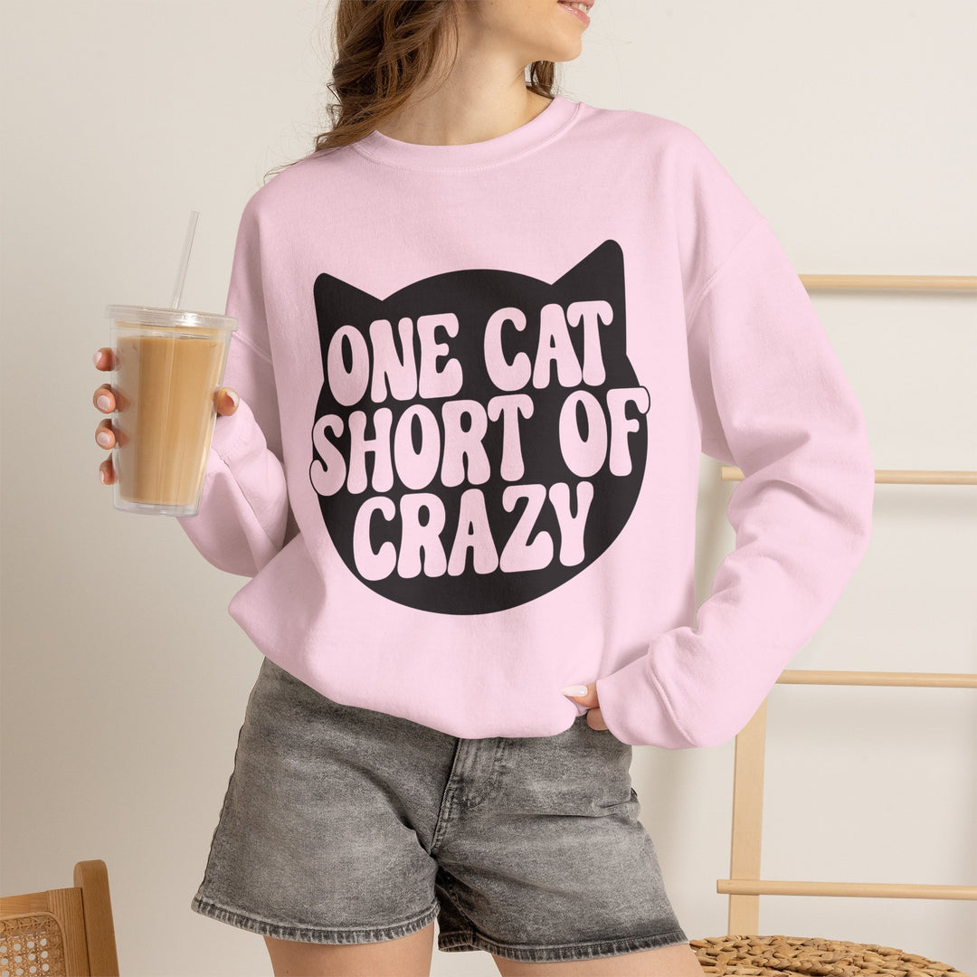 One Cat Short of Crazy Crewneck Sweatshirt