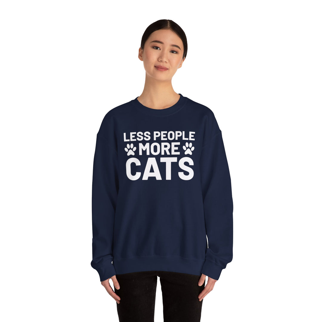 Less People More Cats Crewneck Sweatshirt