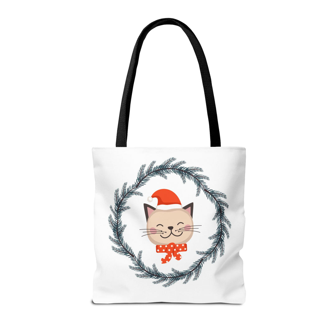 Vintage Christmas Cat Tote Bag
