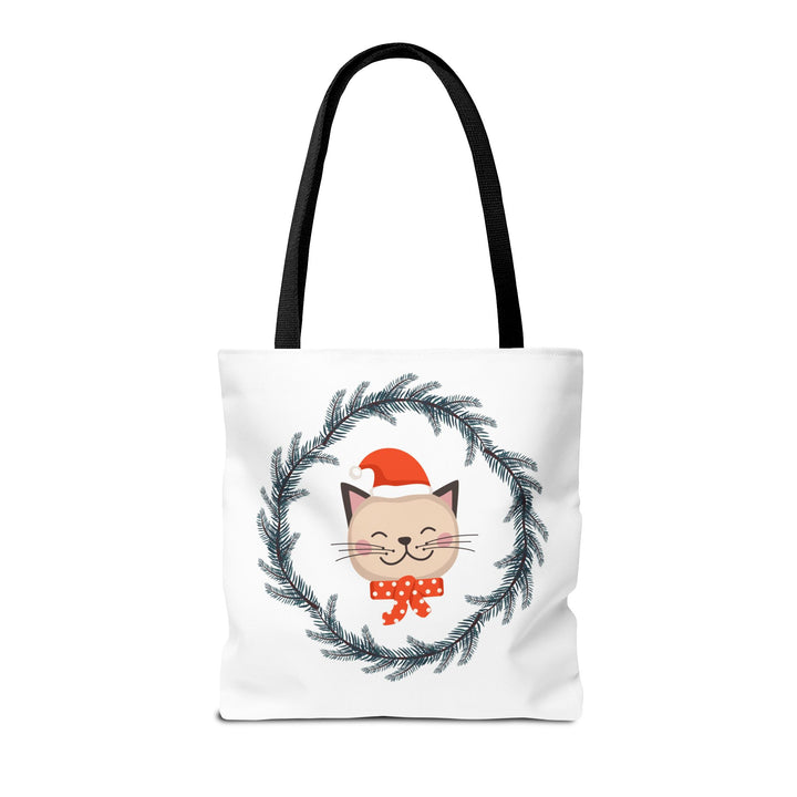 Vintage Christmas Cat Tote Bag