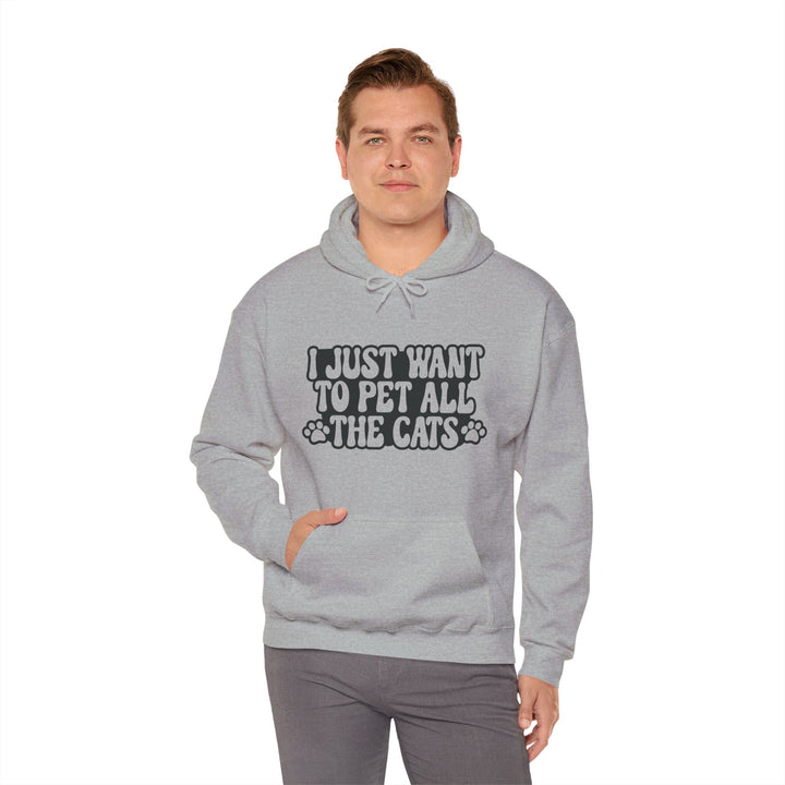 Pet All The Cats Hooded Sweatshirt