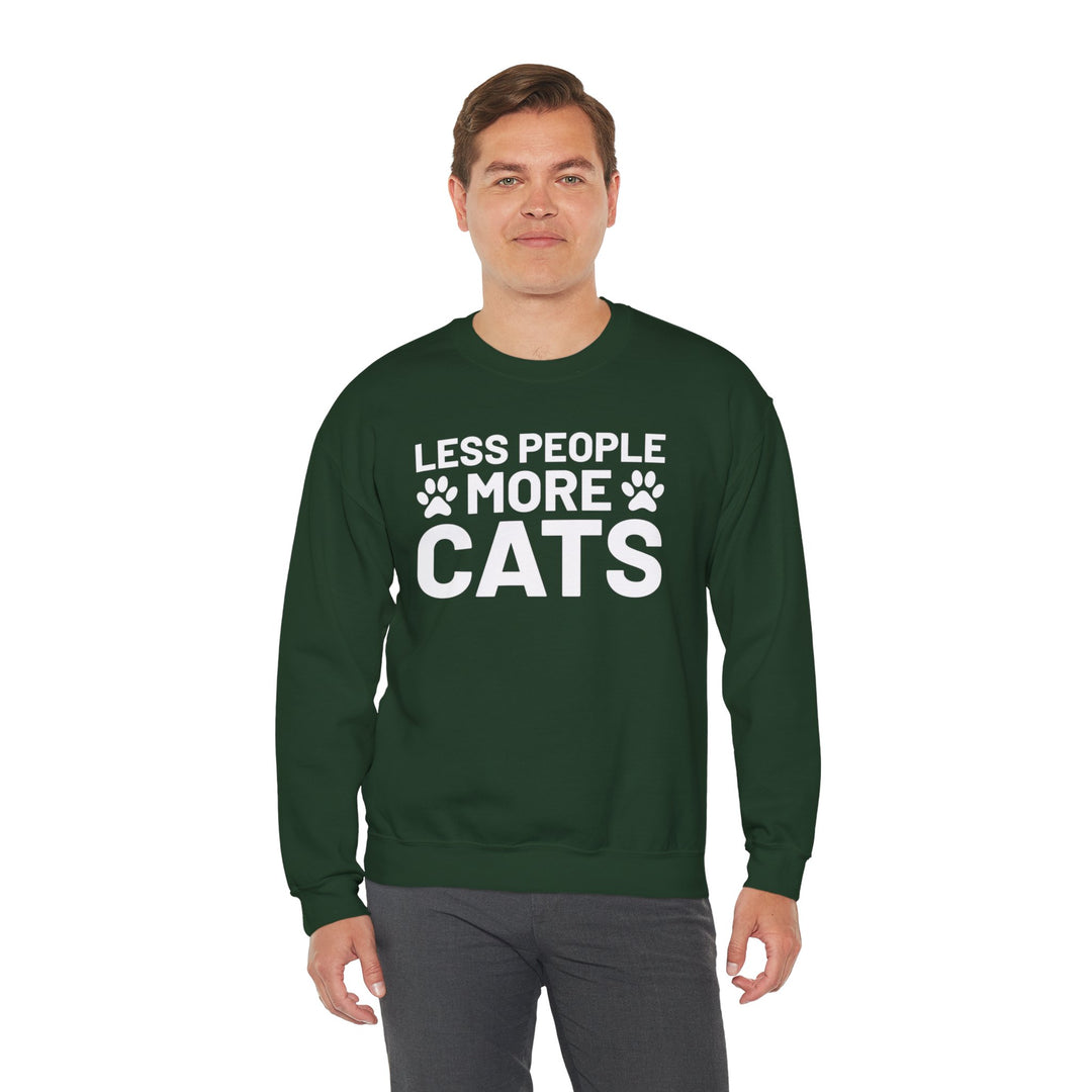 Less People More Cats Crewneck Sweatshirt