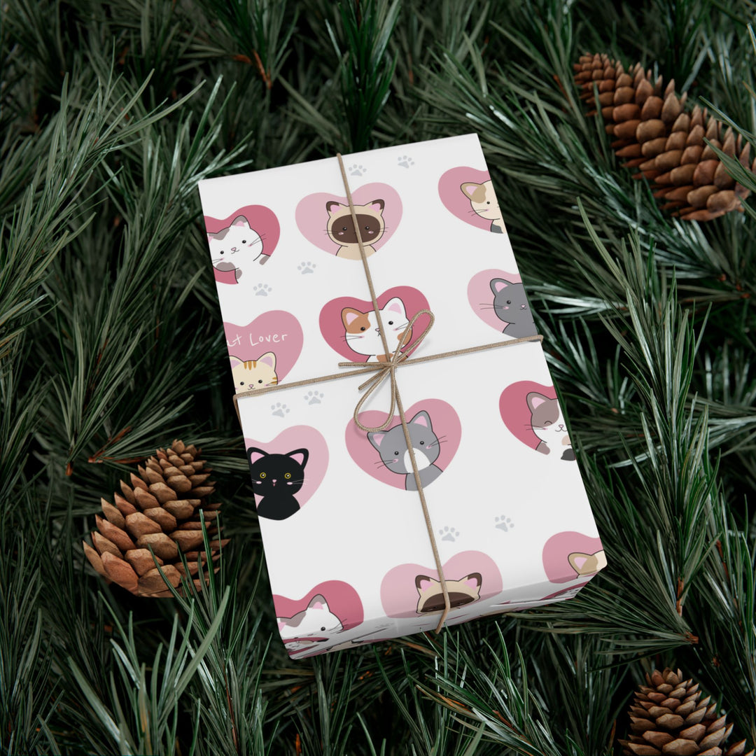 Cat Heart Gift Wrap