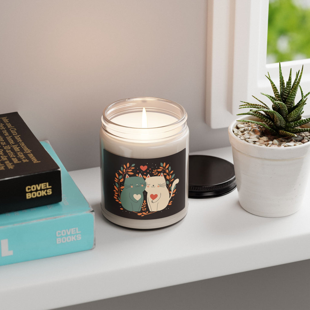 Cat Couple Scented Soy Candle, 9oz