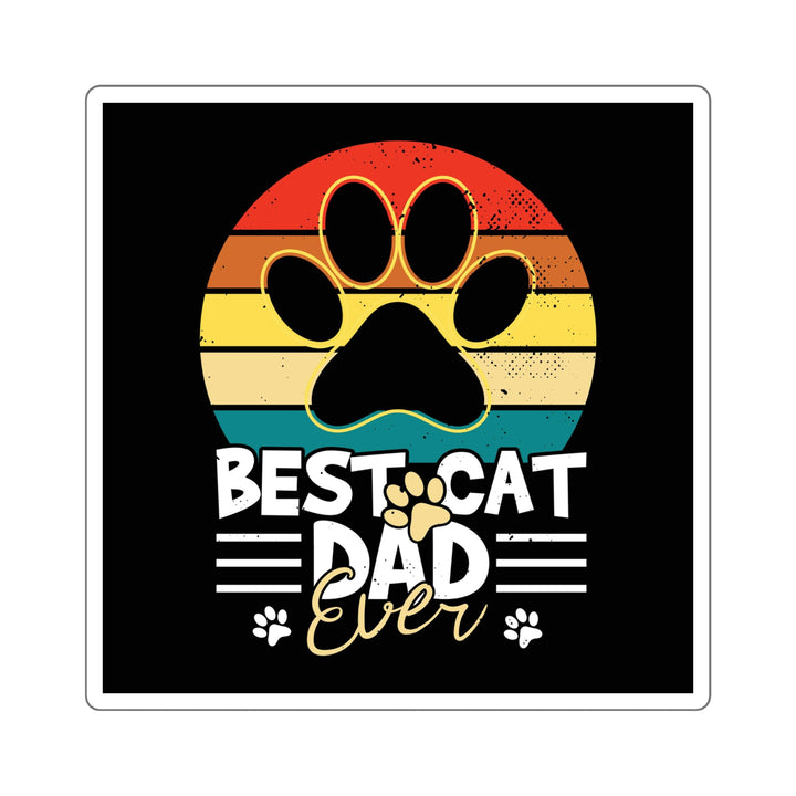 Best Cat Dad Ever Square Sticker