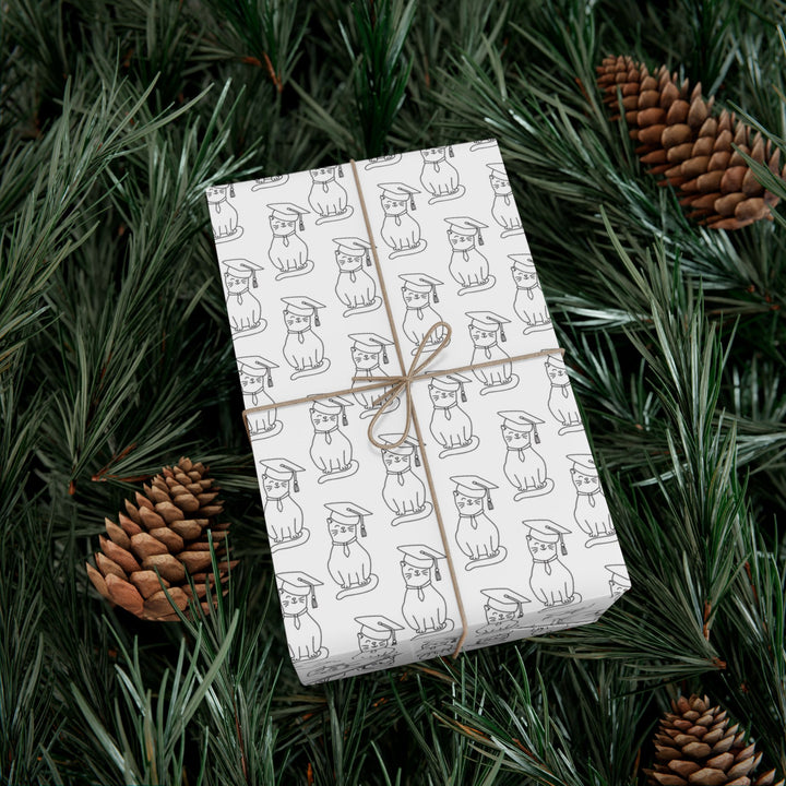 Commencement Cat Gift Wrap